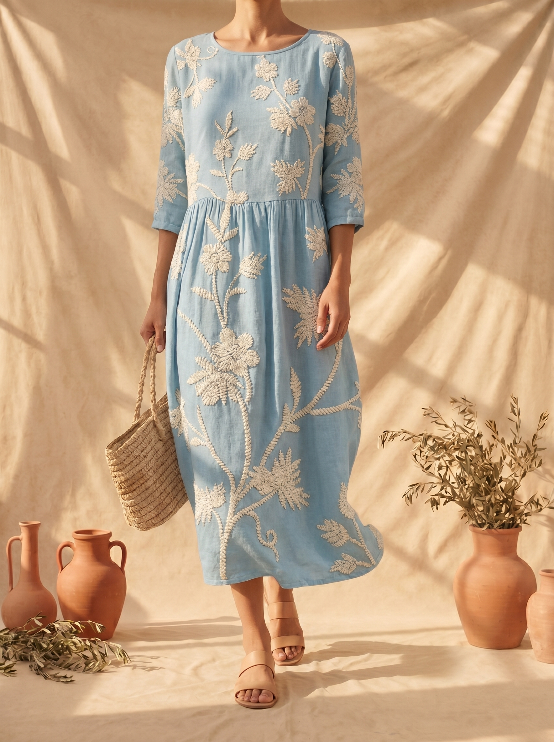 Azzurra | Vintage Embroidered Dress