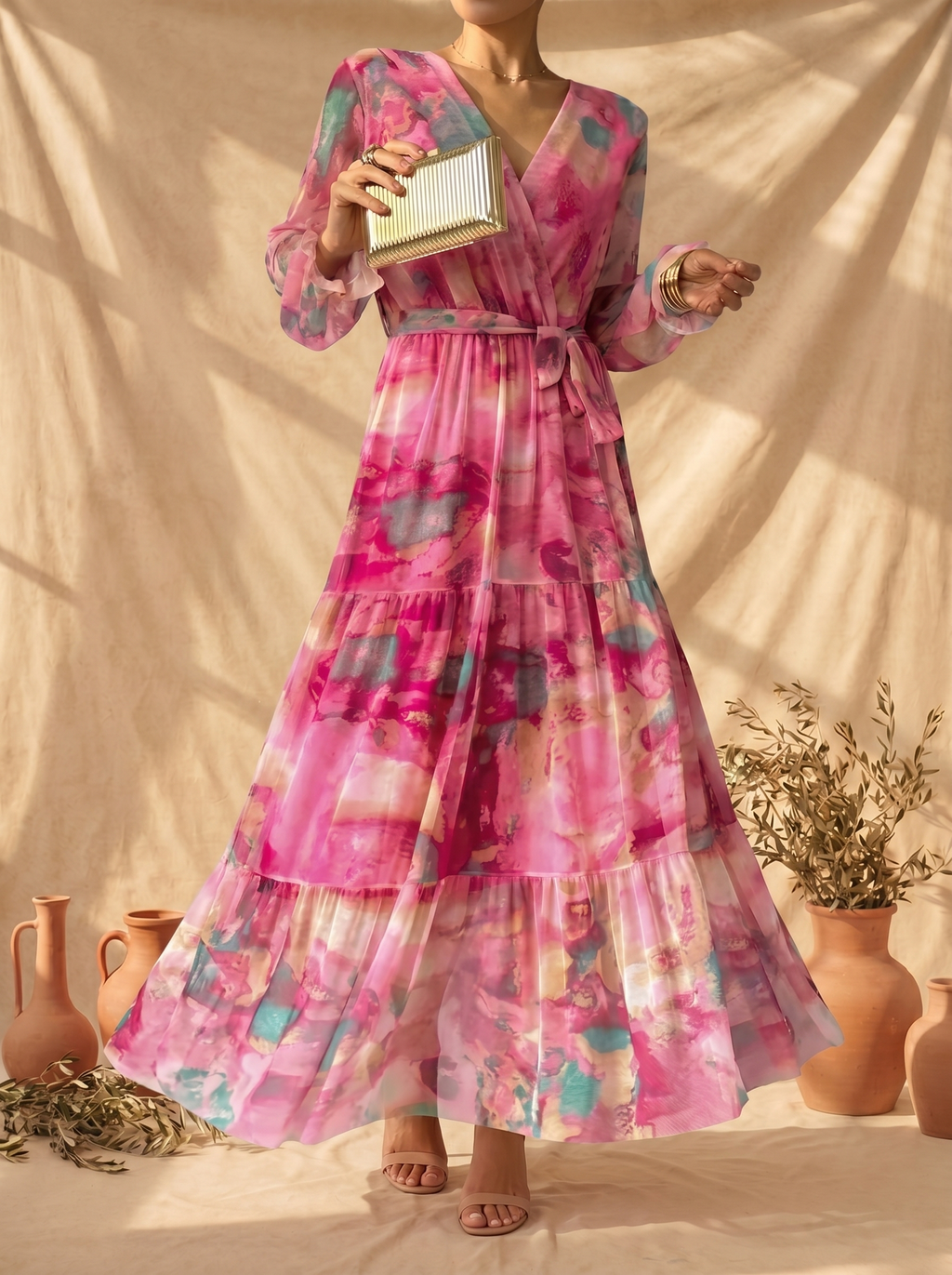 Hazel | Floral Pattern Wrap Dress