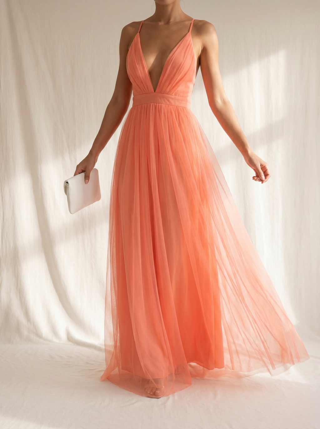Ginevra | Maxi Dress in Light Coral
