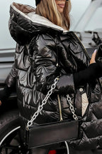 Noor – Funkelnde Winterjacke mit Kapuze