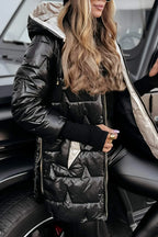 Noor – Funkelnde Winterjacke mit Kapuze