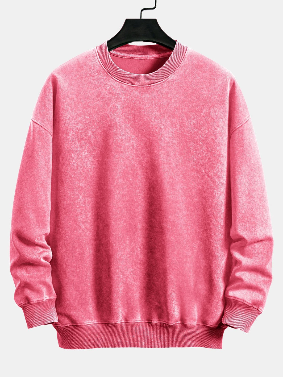 Casual Fit Washed Distressed Sweatshirt