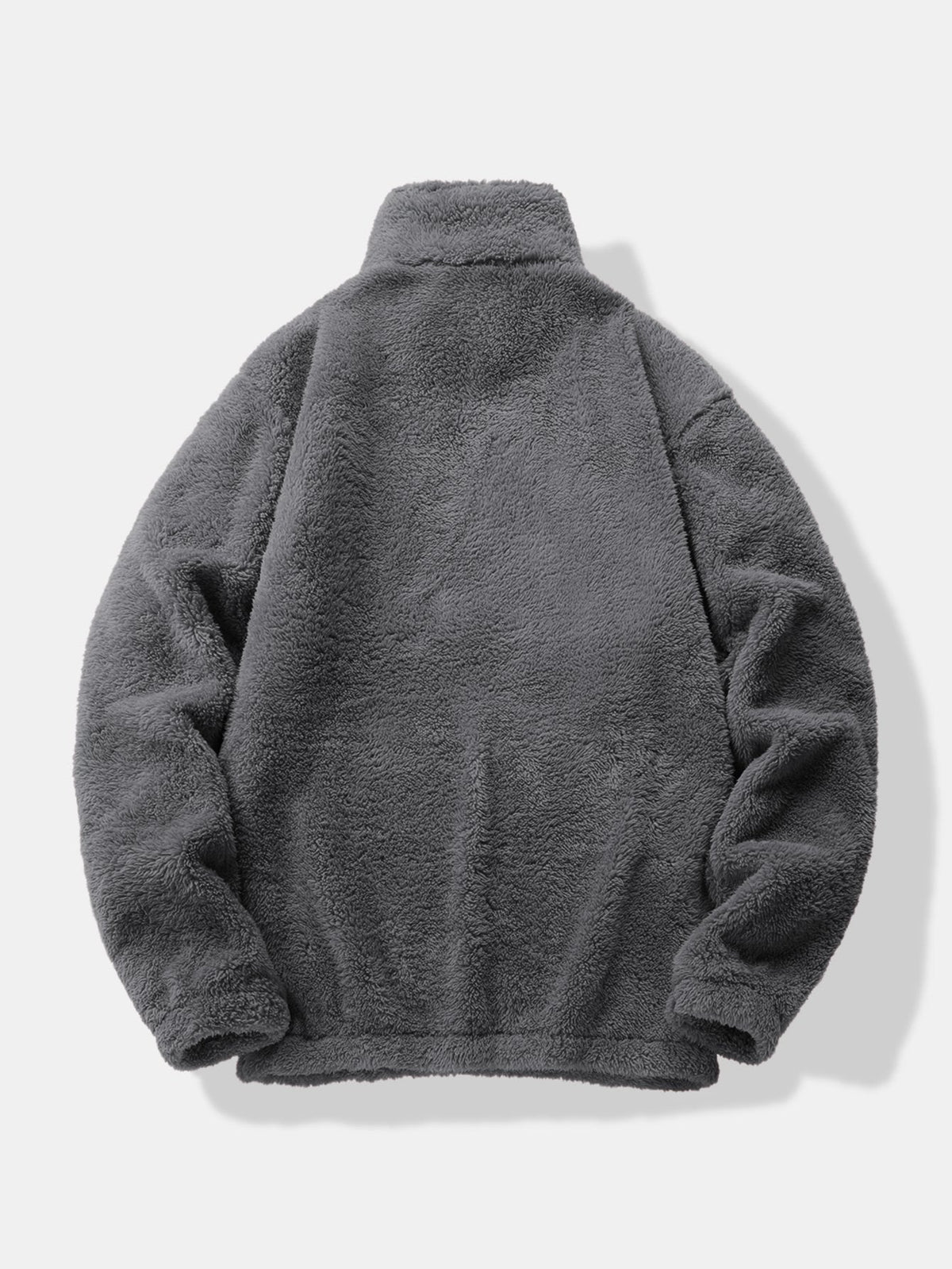 Viertelreißverschluss Sweatshirt mit Teddy-Futter