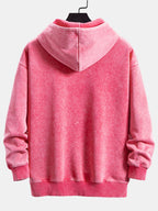Casual Fit Washed Distressed Hoodie