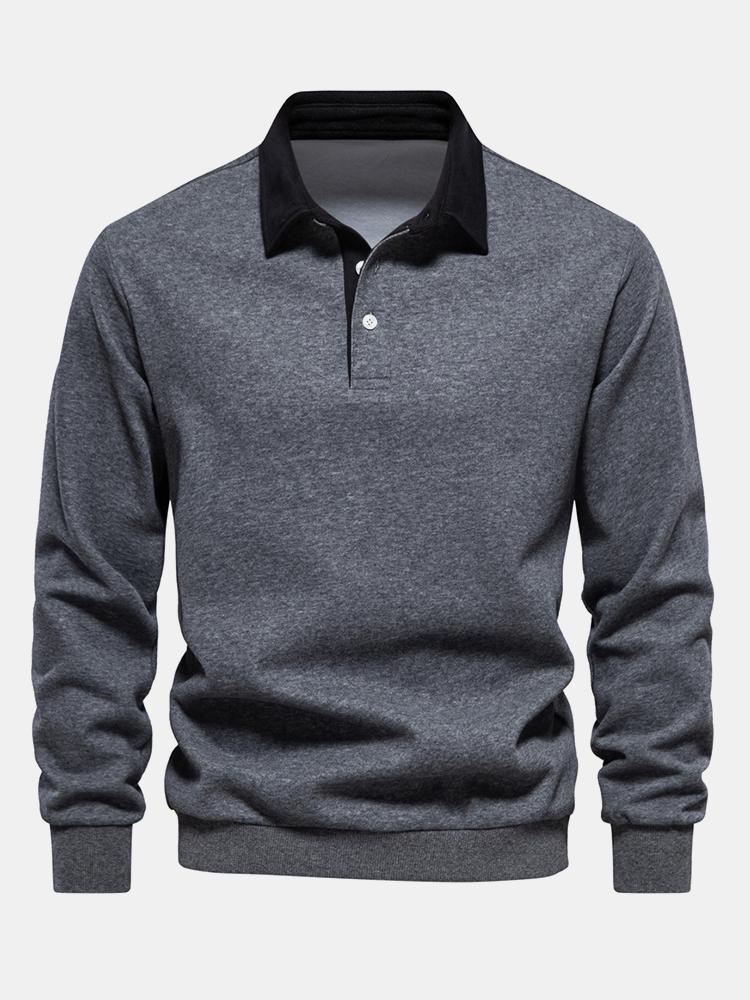 Contrast Collar Sweatshirt