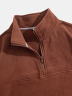 Cozy Quarter Zip Fleece Sweatshirt with Relaxed Fit