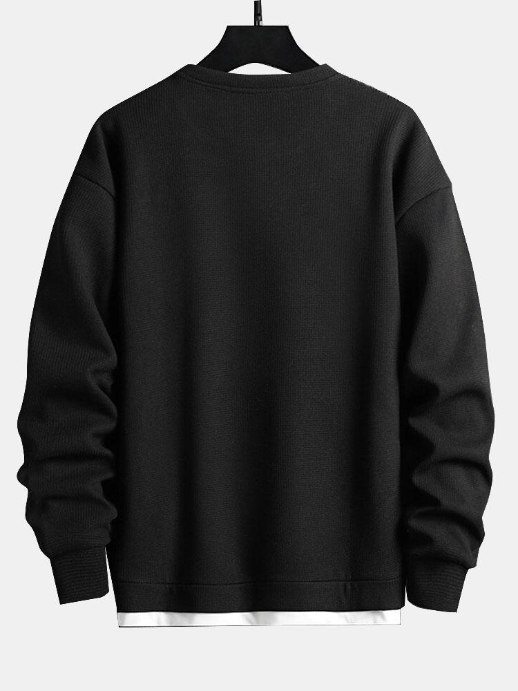 Zwei-Lagen Waffel-Sweatshirts
