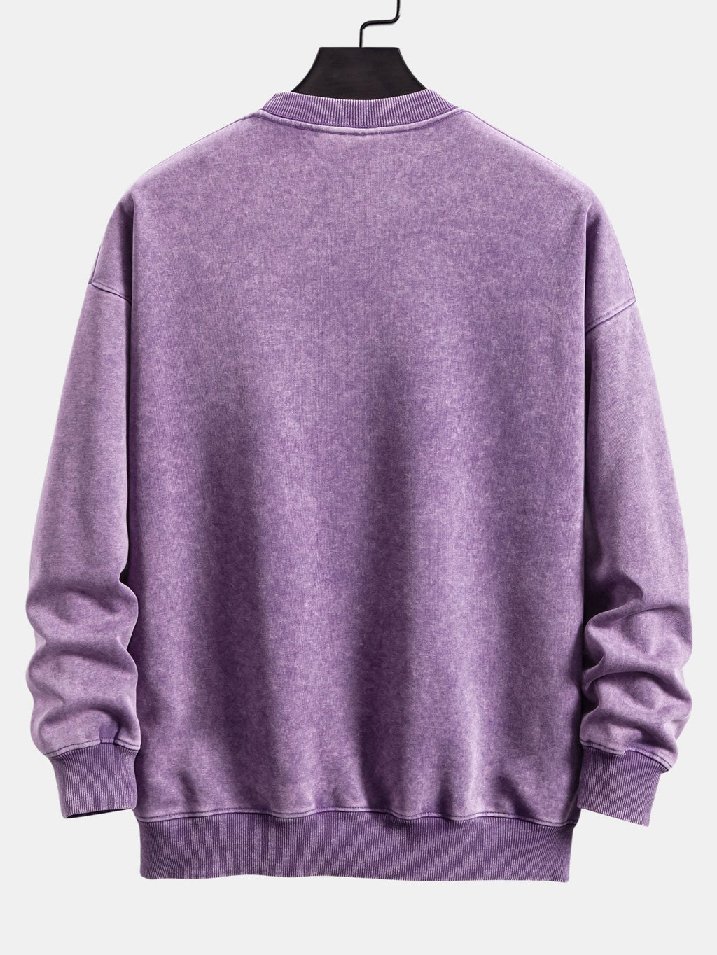 Casual Fit Washed Distressed Sweatshirt