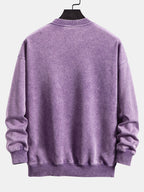 Casual Fit Washed Distressed Sweatshirt
