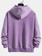 Casual Fit Washed Distressed Hoodie