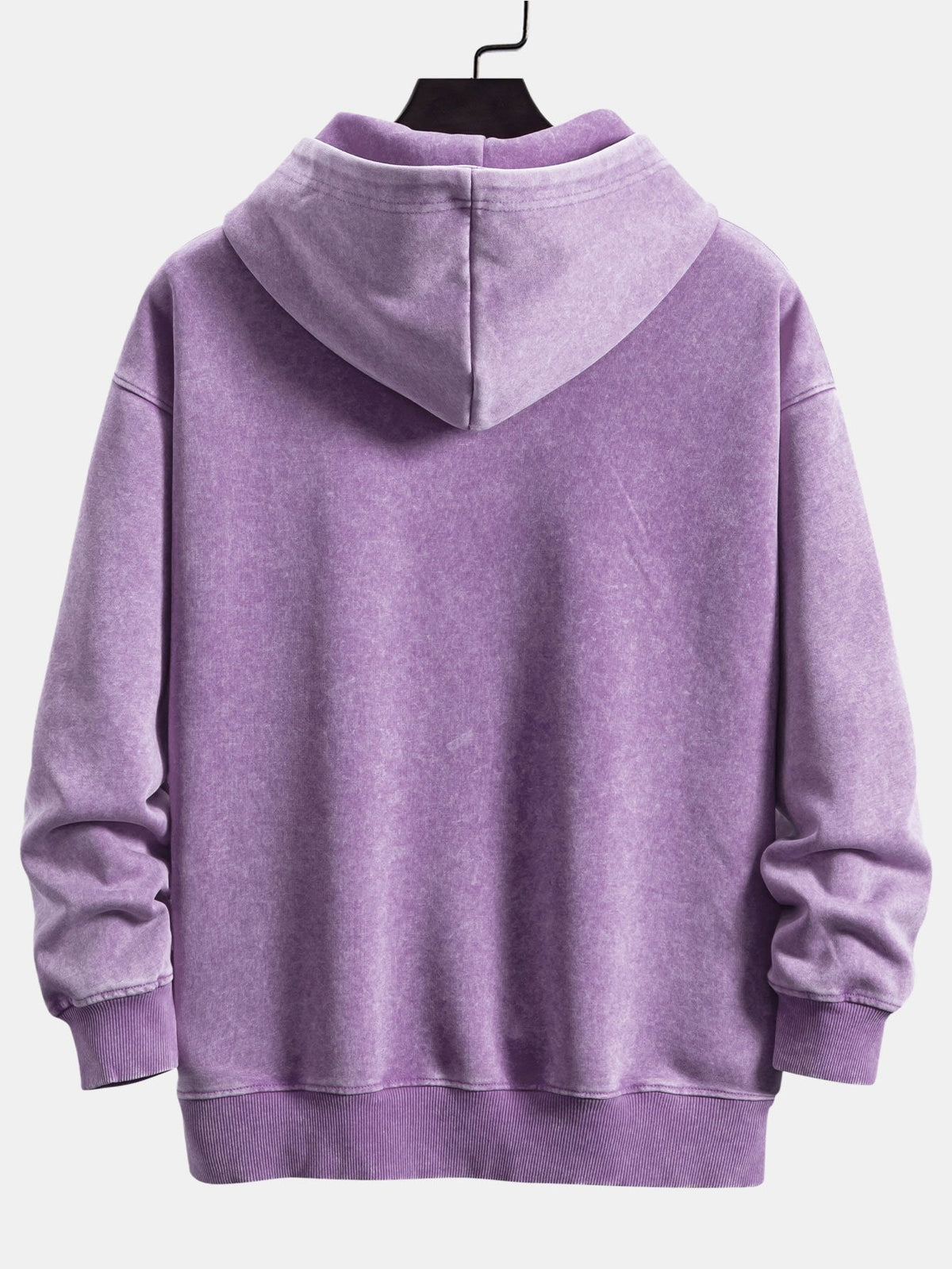 Casual Fit Washed Distressed Hoodie
