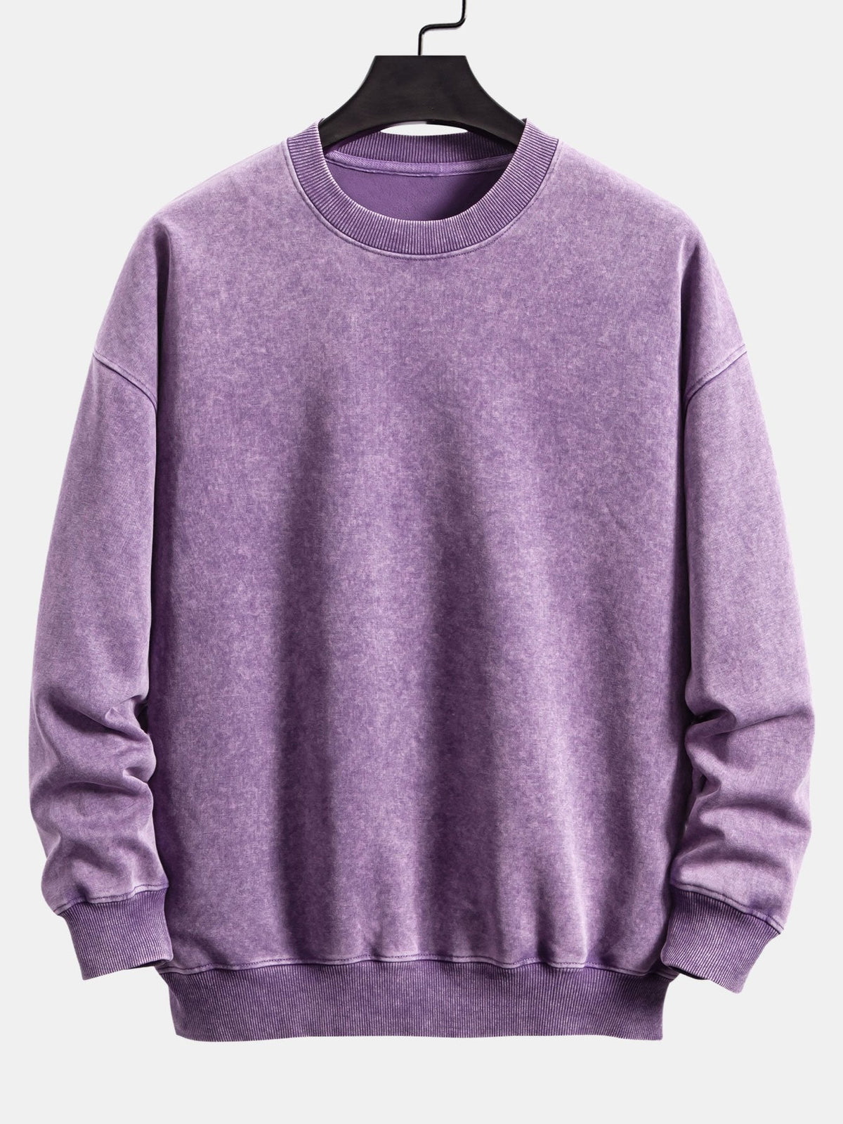 Casual Fit Washed Distressed Sweatshirt