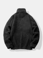 Viertelreißverschluss Sweatshirt mit Teddy-Futter