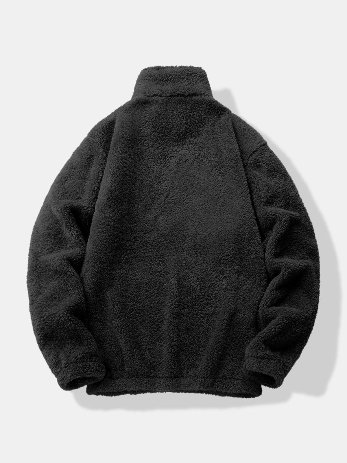 Viertelreißverschluss Sweatshirt mit Teddy-Futter