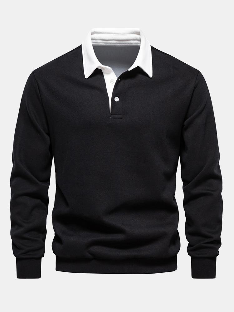 Contrast Collar Sweatshirt
