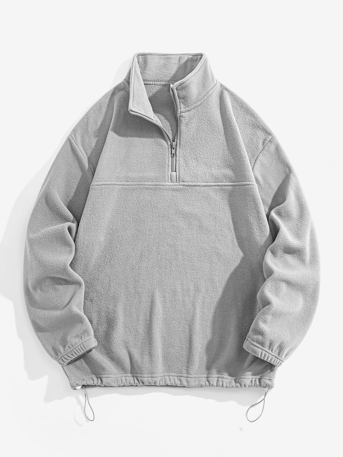 Cozy Quarter Zip Fleece Sweatshirt with Relaxed Fit