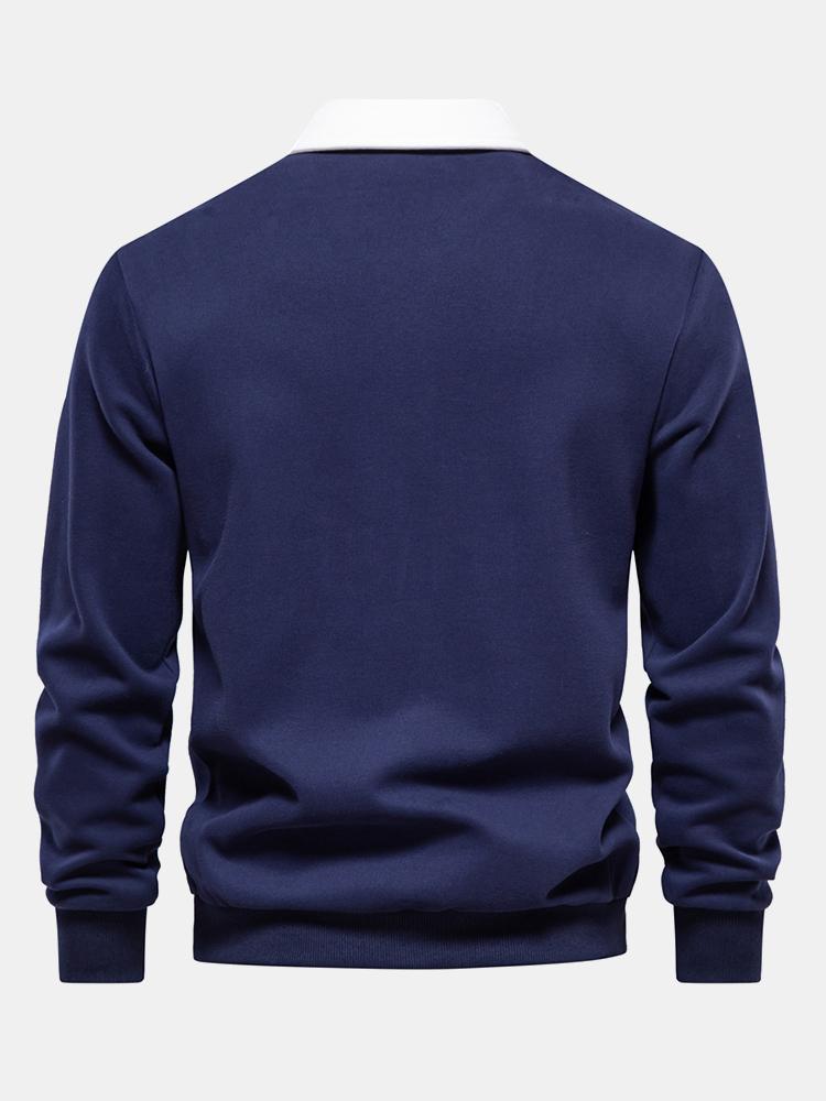 Contrast Collar Sweatshirt