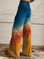 Léa - Stilvolle Retro-Zickzack-Hosen