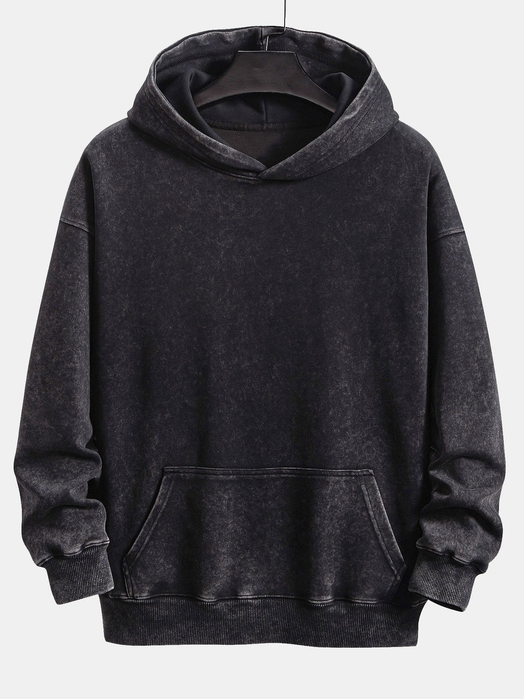 Casual Fit Washed Distressed Hoodie
