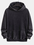 Casual Fit Washed Distressed Hoodie
