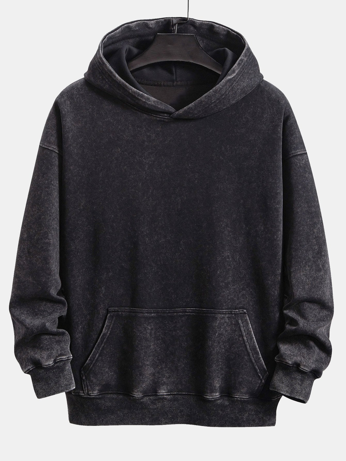 Casual Fit Washed Distressed Hoodie