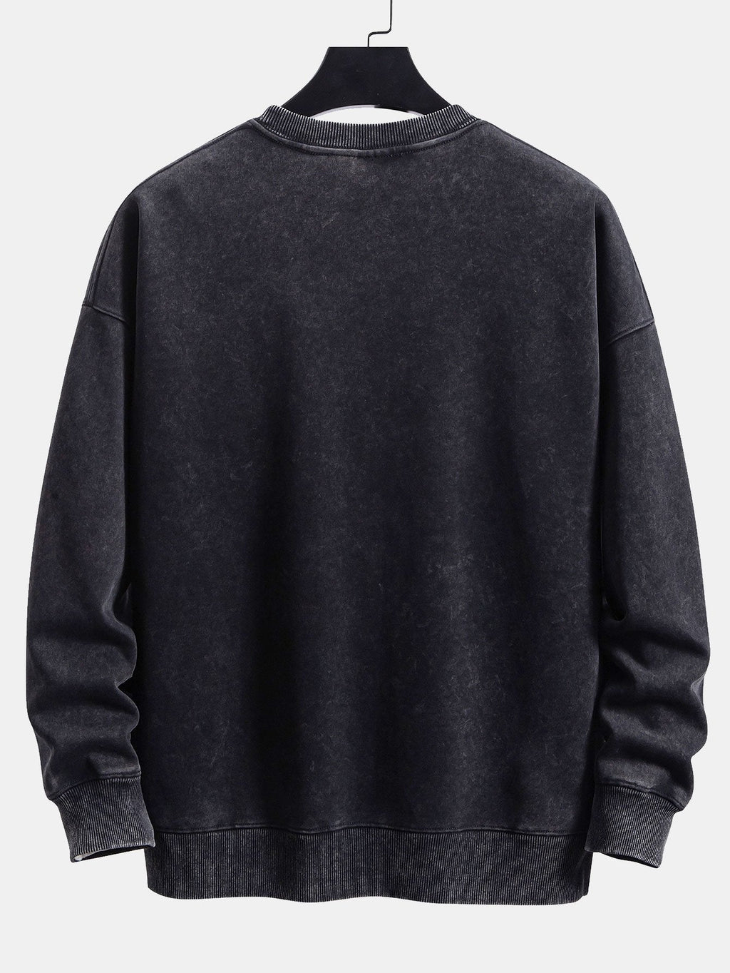 Casual Fit Washed Distressed Sweatshirt
