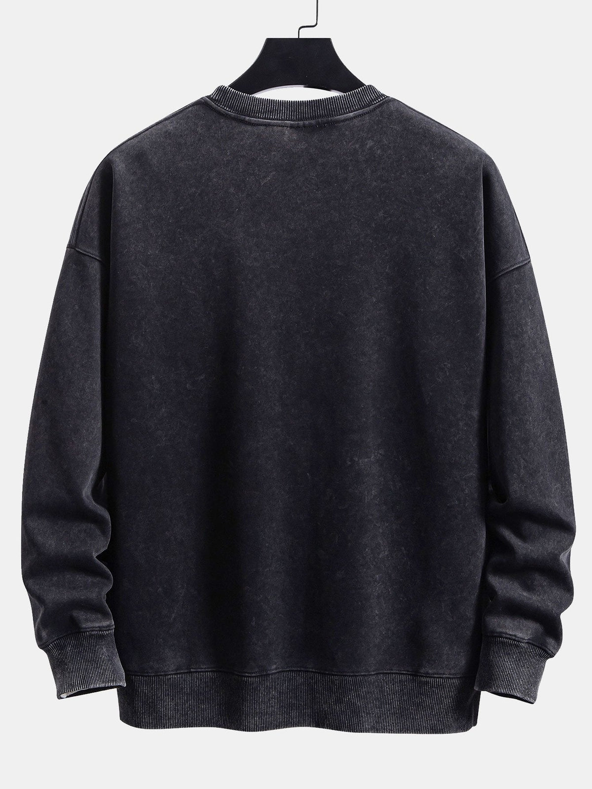 Casual Fit Washed Distressed Sweatshirt