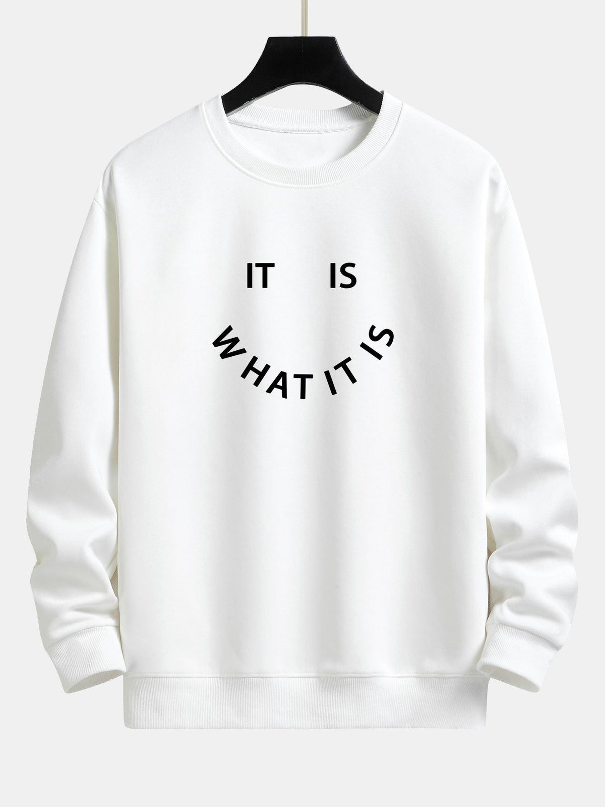Entspannter Sweatshirt mit 'Het Is Wat Het Is'-Print