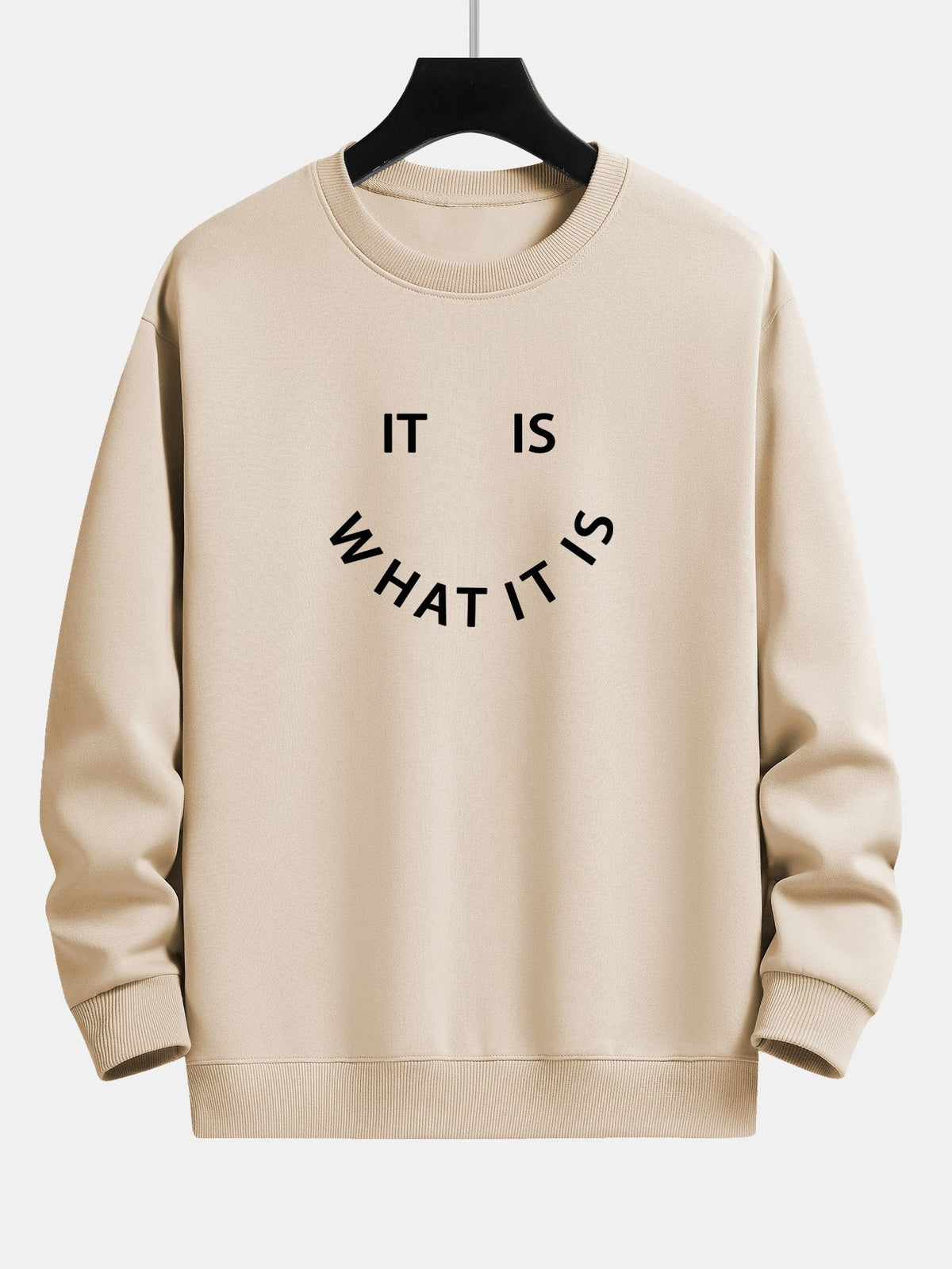 Entspannter Sweatshirt mit 'Het Is Wat Het Is'-Print