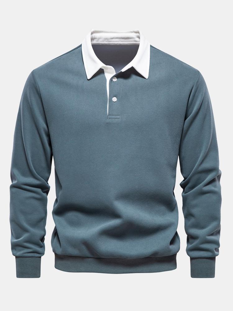 Contrast Collar Sweatshirt