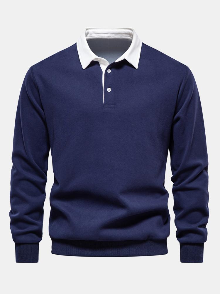 Contrast Collar Sweatshirt