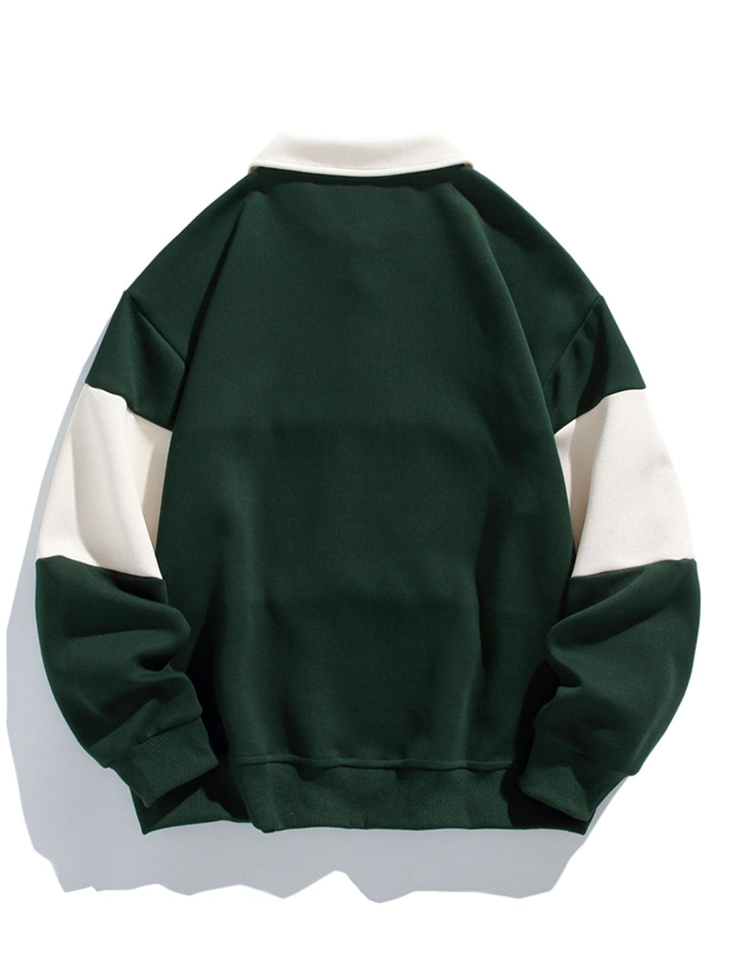 Bequemes Farbblock-Patchwork Polo-Sweatshirt