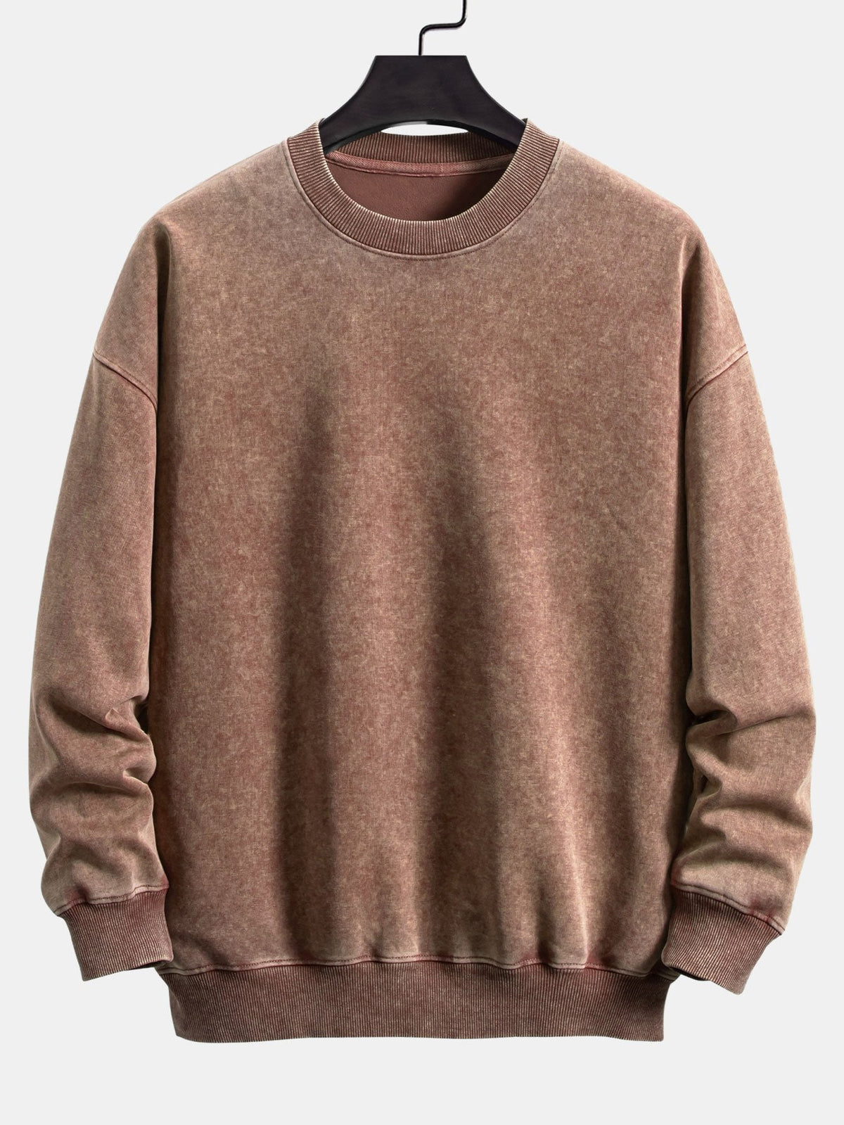 Casual Fit Washed Distressed Sweatshirt