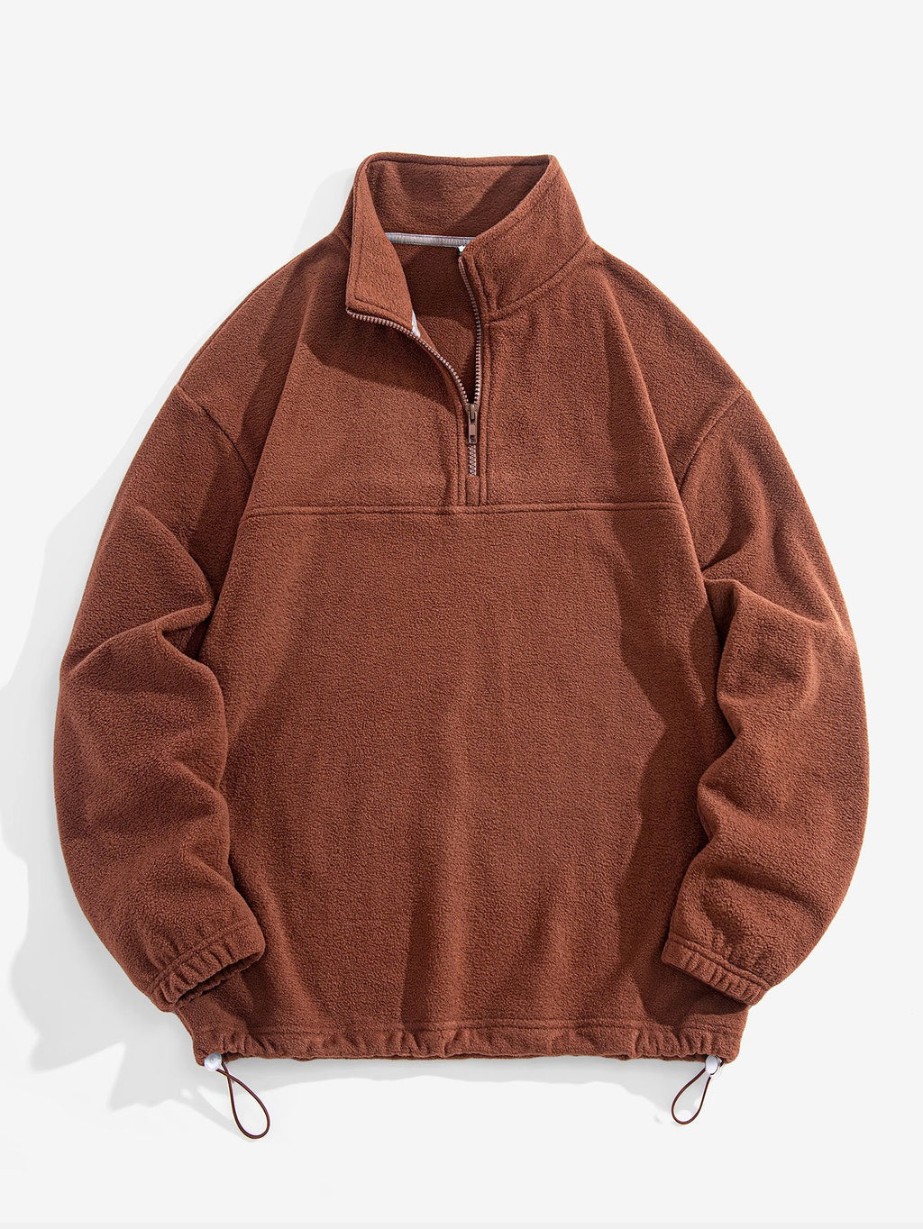 Cozy Quarter Zip Fleece Sweatshirt with Relaxed Fit