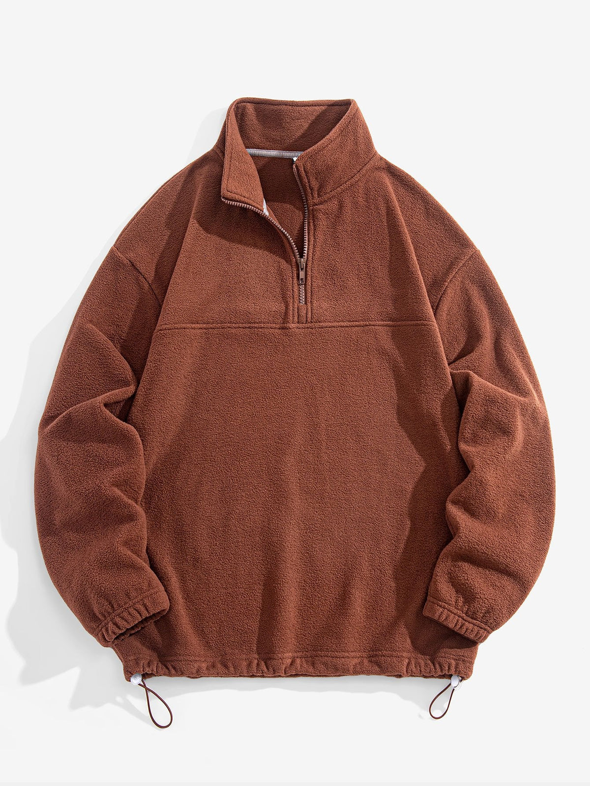 Cozy Quarter Zip Fleece Sweatshirt with Relaxed Fit