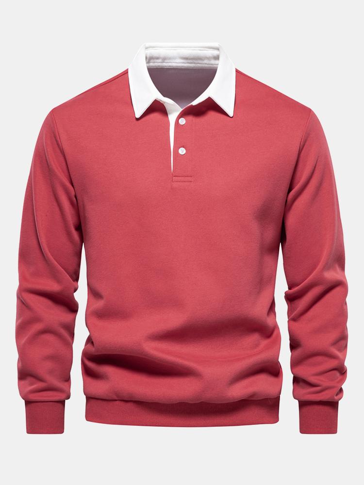 Contrast Collar Sweatshirt