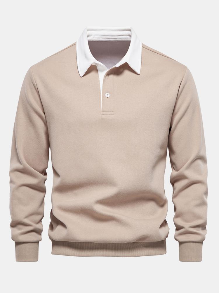 Contrast Collar Sweatshirt