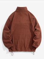 Cozy Quarter Zip Fleece Sweatshirt with Relaxed Fit