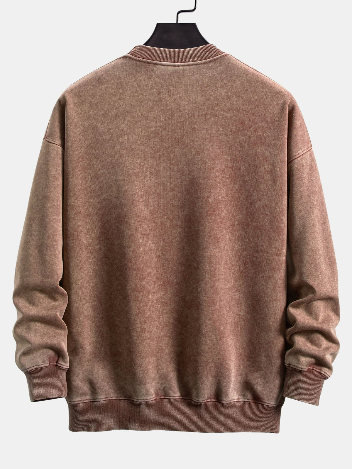 Casual Fit Washed Distressed Sweatshirt