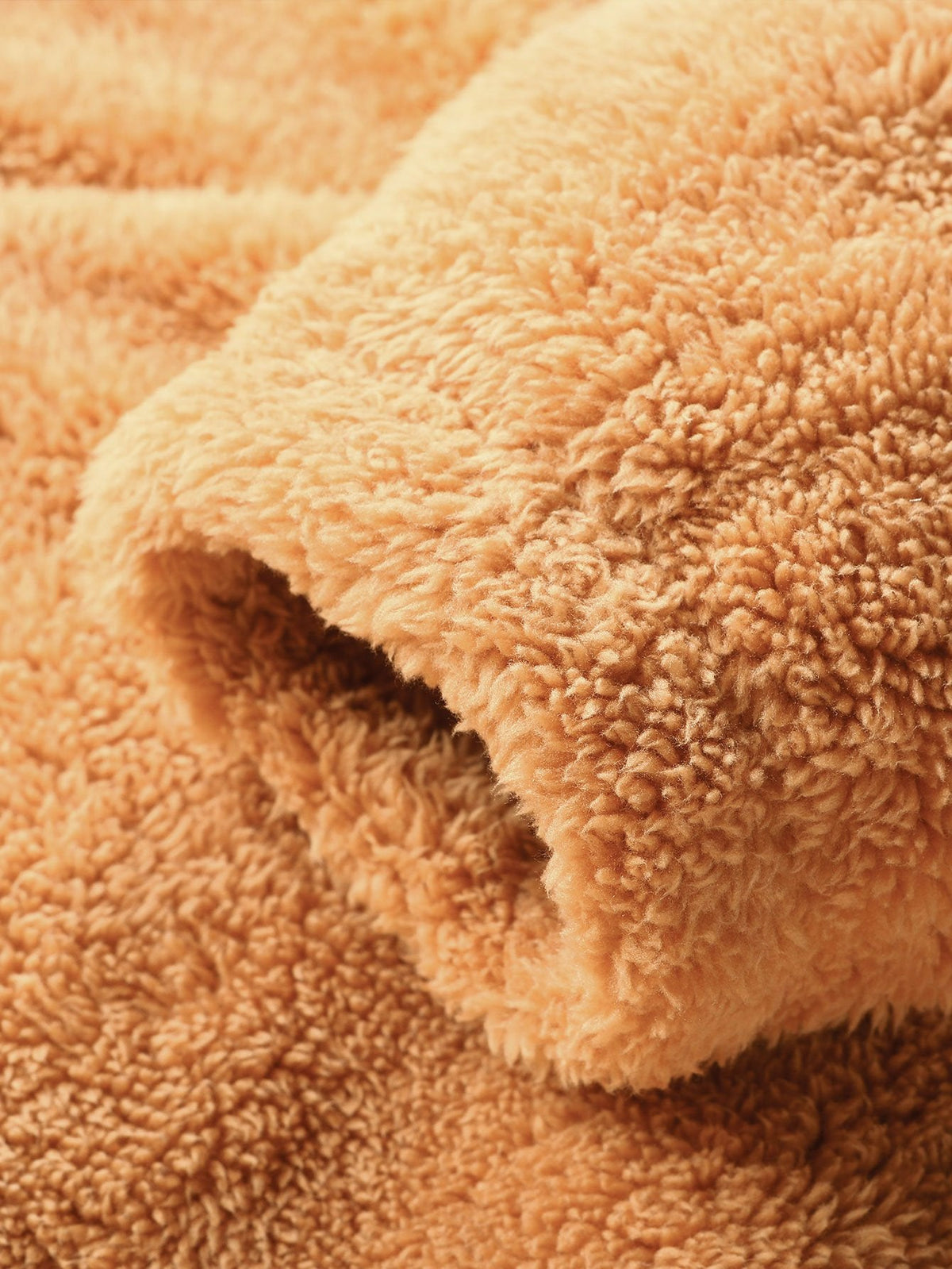 Viertelreißverschluss Sweatshirt mit Teddy-Futter