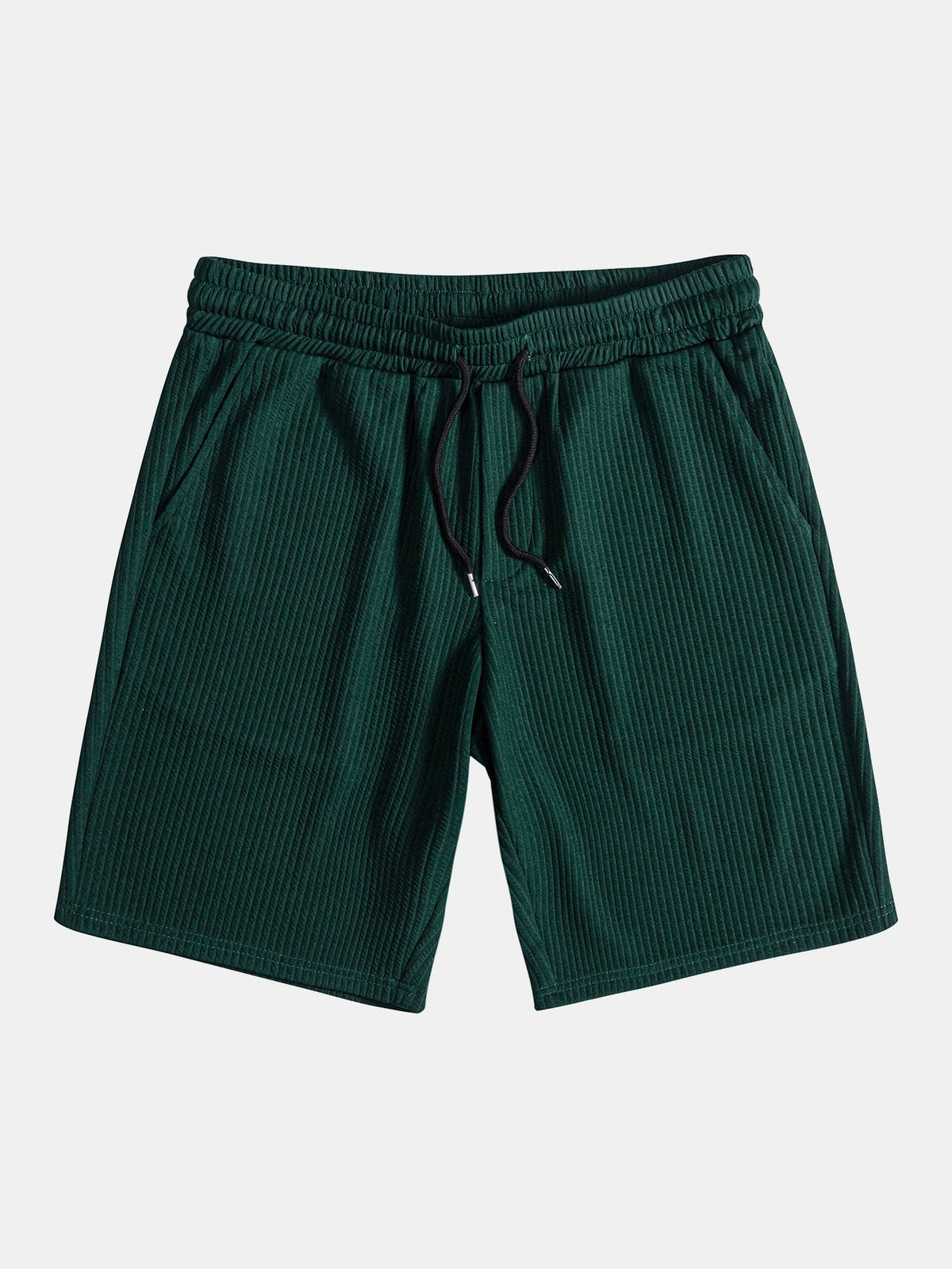 Ripp-Top mit Stehkragen und Shorts