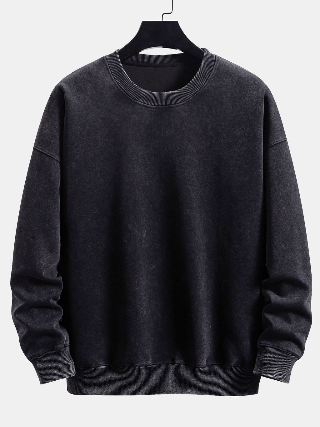 Casual Fit Washed Distressed Sweatshirt