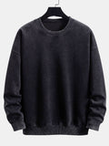 Casual Fit Washed Distressed Sweatshirt