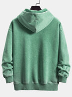 Casual Fit Washed Distressed Hoodie