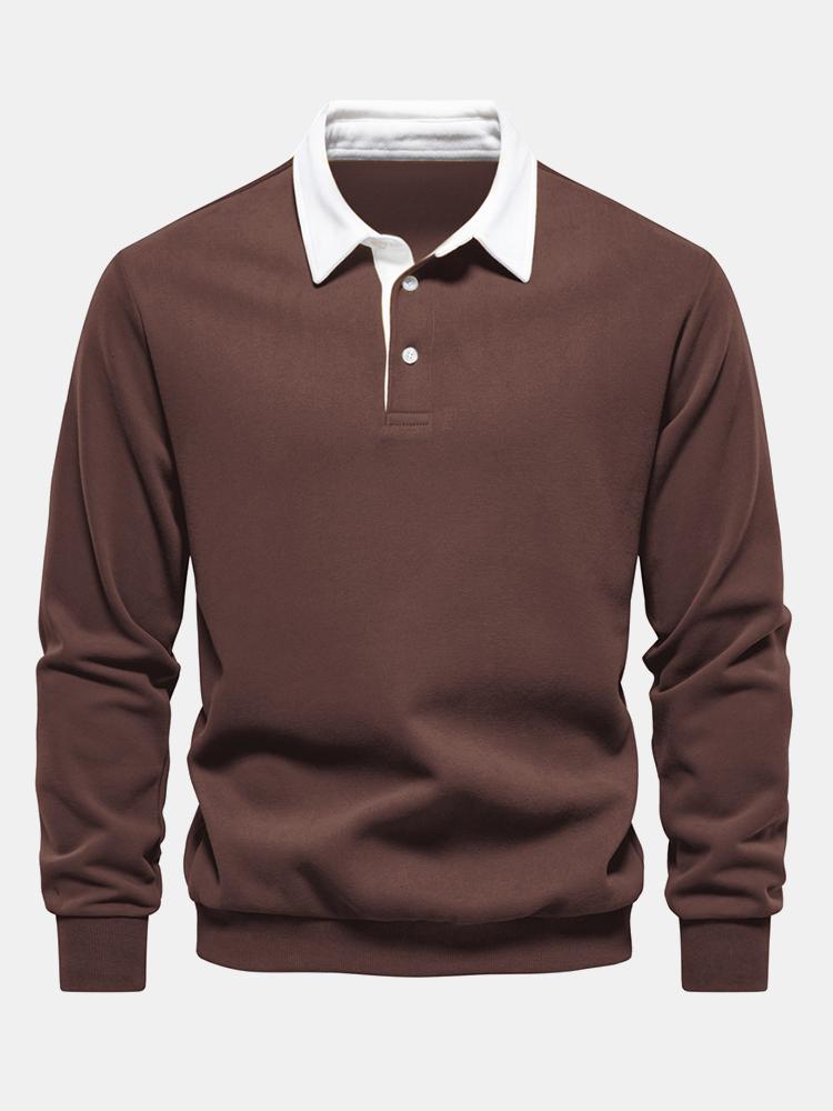 Contrast Collar Sweatshirt