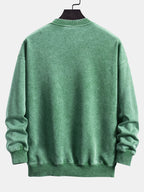 Casual Fit Washed Distressed Sweatshirt