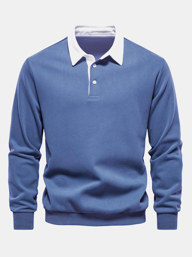 Contrast Collar Sweatshirt
