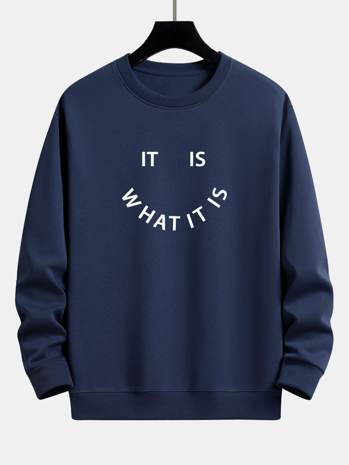 Entspannter Sweatshirt mit 'Het Is Wat Het Is'-Print