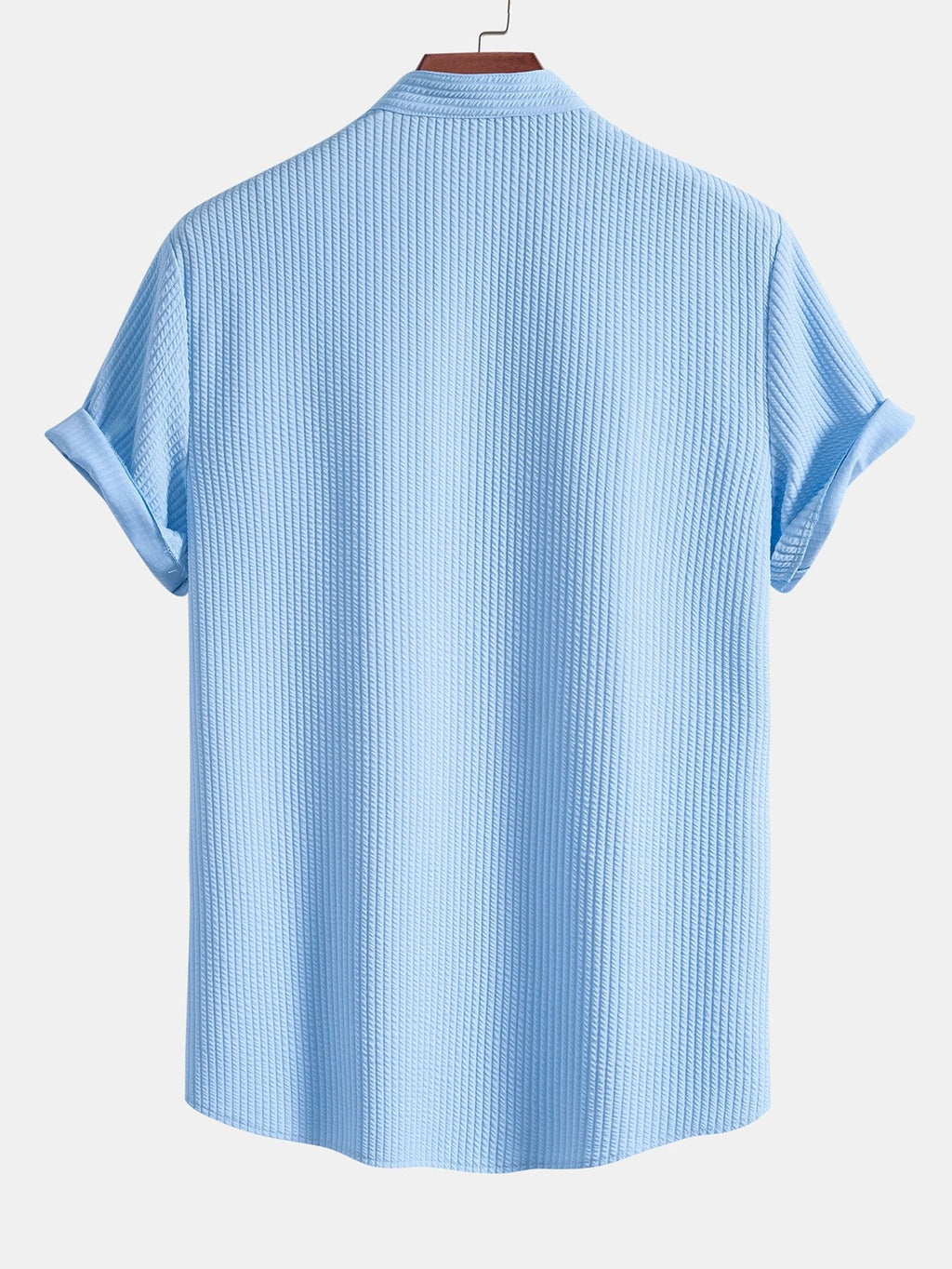 Ripp-Top mit Stehkragen und Shorts