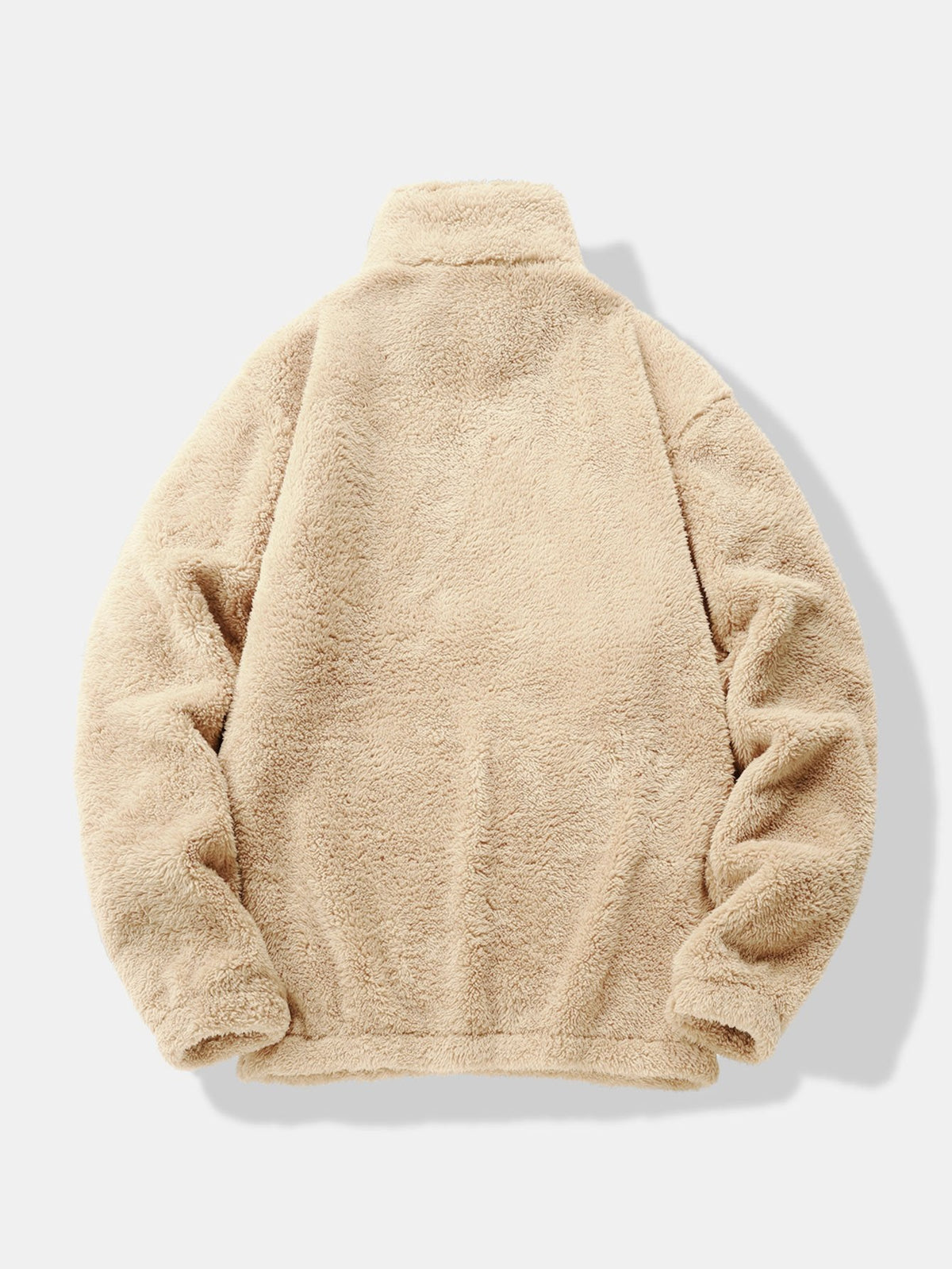 Viertelreißverschluss Sweatshirt mit Teddy-Futter